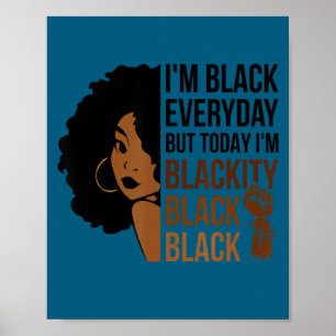 Poster Juneteenth je suis une femme noire afro africaine