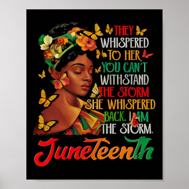 Poster Junetten Je Suis La Tempête Black Women Historien (Devant)
