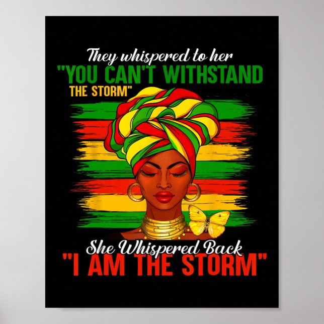 Poster Junetten Je Suis La Tempête Black Women Historien (Devant)
