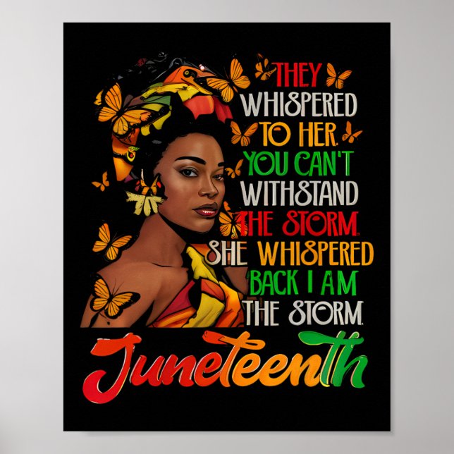 Poster Junetten Je Suis La Tempête Black Women Historien (Devant)