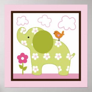 Poster Jungle Girl /Elephant Poster/Print Wall Art
