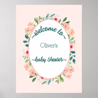 Poster Jungle Safari Baby Shower Sauvage