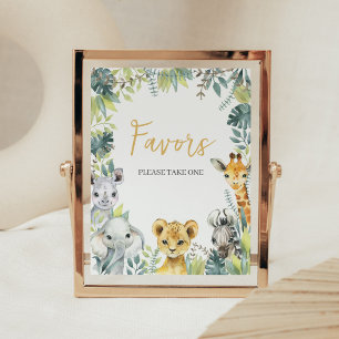 Poster Jungle Safari Wild Un Baby shower Privilégie