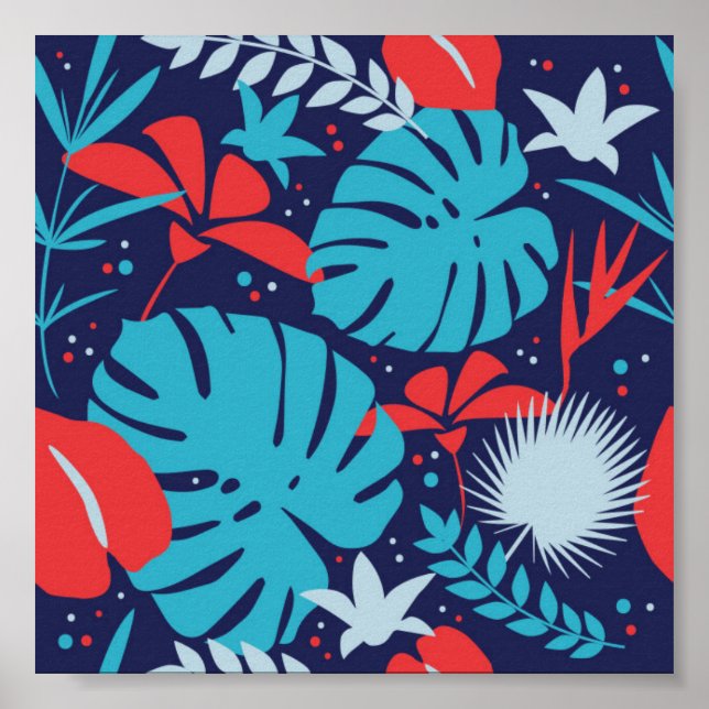 Poster Jungle tropicale vintage (Devant)