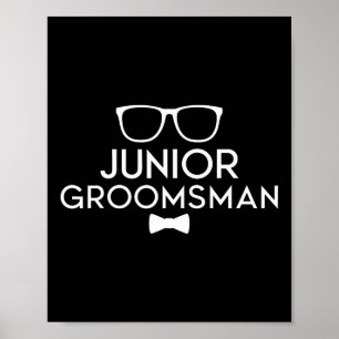 Poster Junior Groomsman Groom Wedding Party