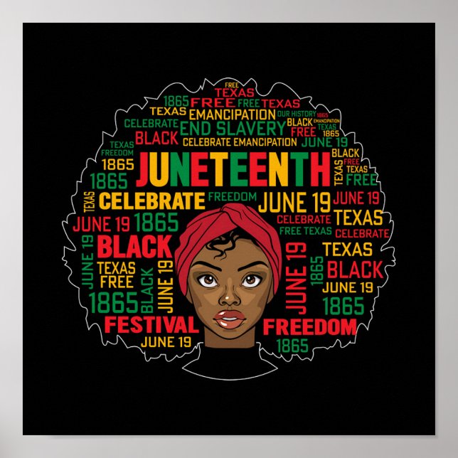Poster Junteen Afro Lady (Devant)