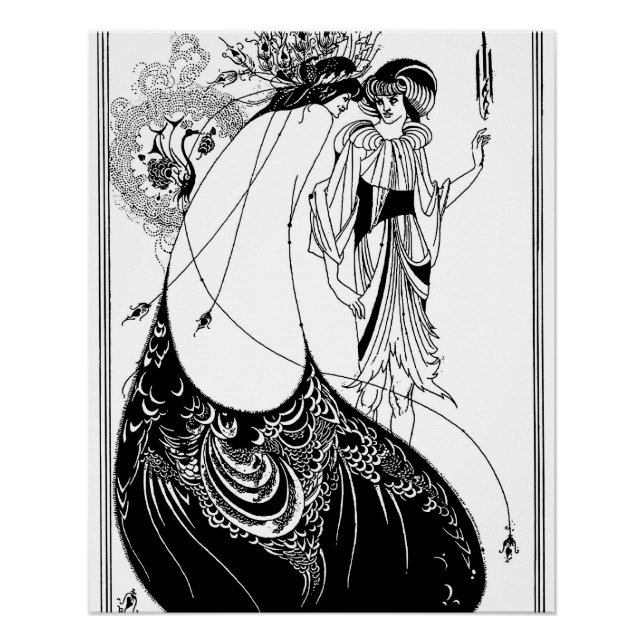 Poster Jupe Peacock Beardsley Art Nouveau (Devant)