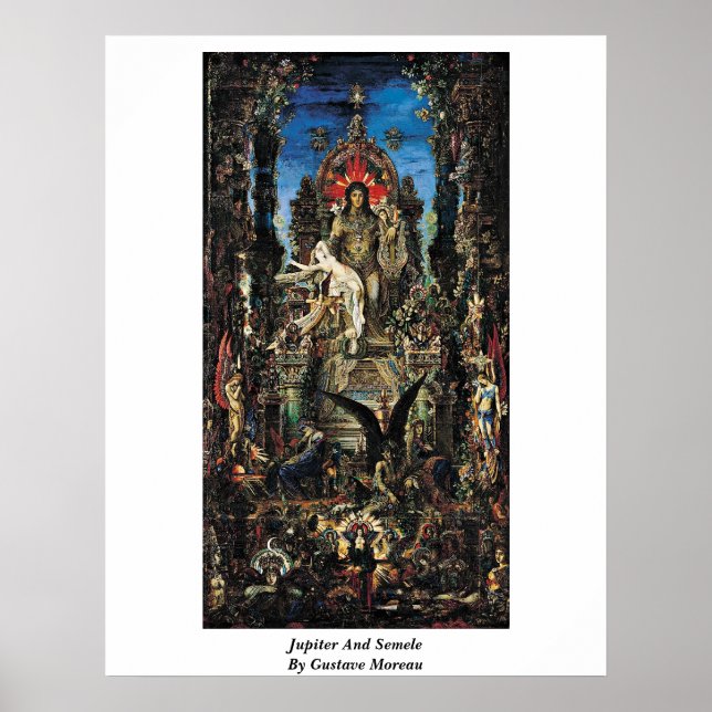 Poster Jupiter Et Semele Par Gustave Moreau (Devant)