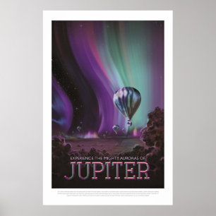 Poster Jupiter Travel by Hot Air Balloon Bighty Aurora