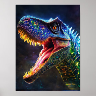 Poster Jurassic Dinosaur - Art préhistorique T-Rex