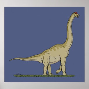 Poster Jurassique Dinosaure Brachiosaurus