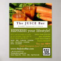 Jus de carottes, barre de jus Publicité