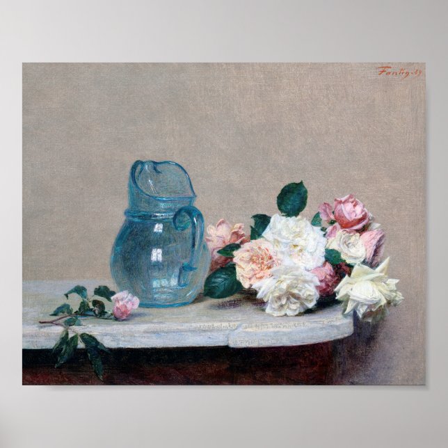 Poster Jus de rose et de verre, Henri Fantin-Latour (Devant)