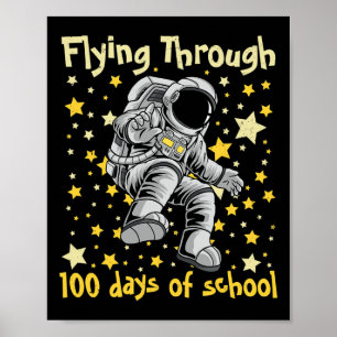 Poster Jusqu'À 100 Jours D'École 100E Jour L'astronaute E