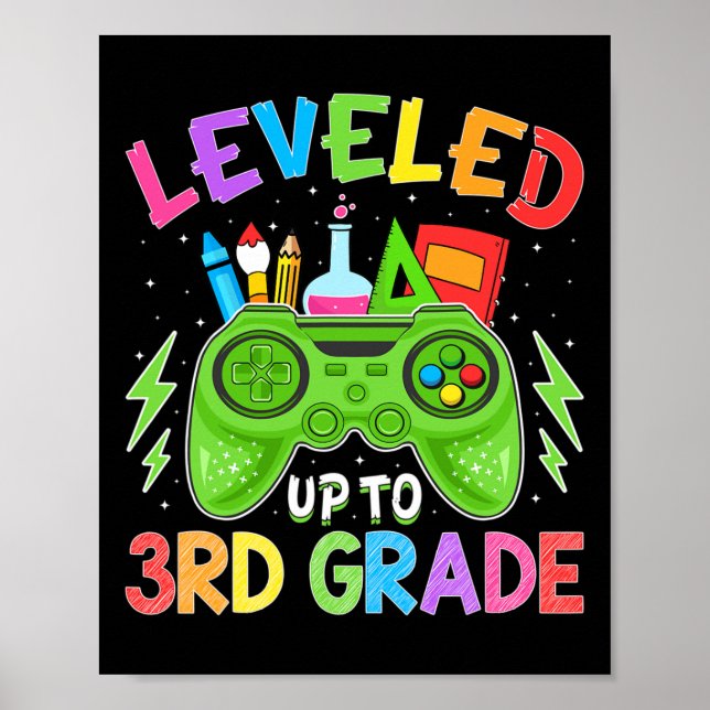 Poster Jusqu'À La 3E Classe Gamer Retour À L'École Premiè (Devant)