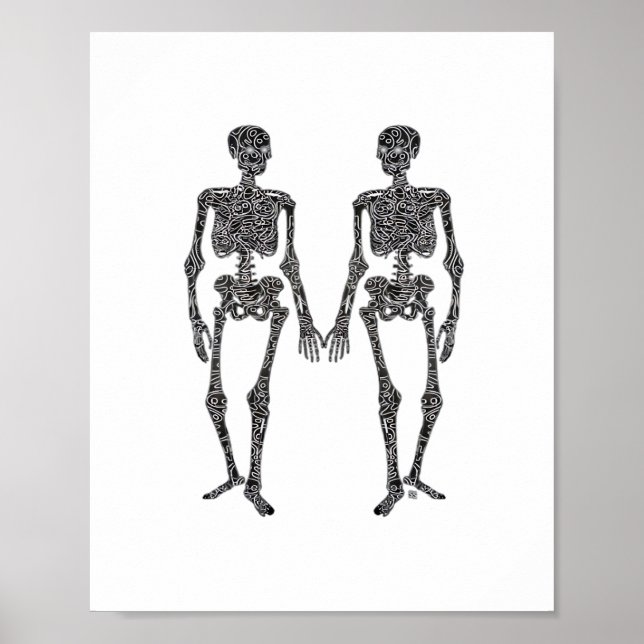 Poster Jusqu'à la mort Faites-nous partie 2 Skeletons Cla (Devant)