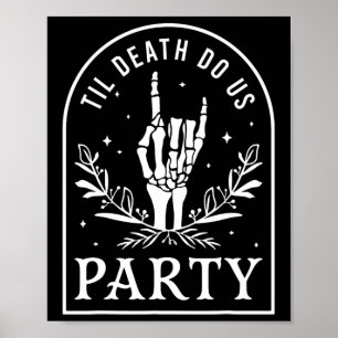 Poster Jusqu'à la mort Fêtons-nous Retro Halloween Bachel