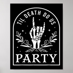 Poster Jusqu'à la mort Fêtons-nous Rétro Halloween Bychel