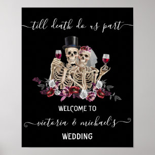 Poster Jusqu'à la mort nous faisons Part Goth Skeleton Br