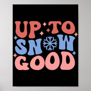 Poster Jusqu'à Neige Amusement Bon Design Hiver Tout-Peti