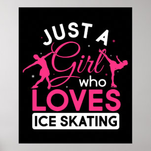 Poster Just a Girl Who Loves Ice Skating Figure