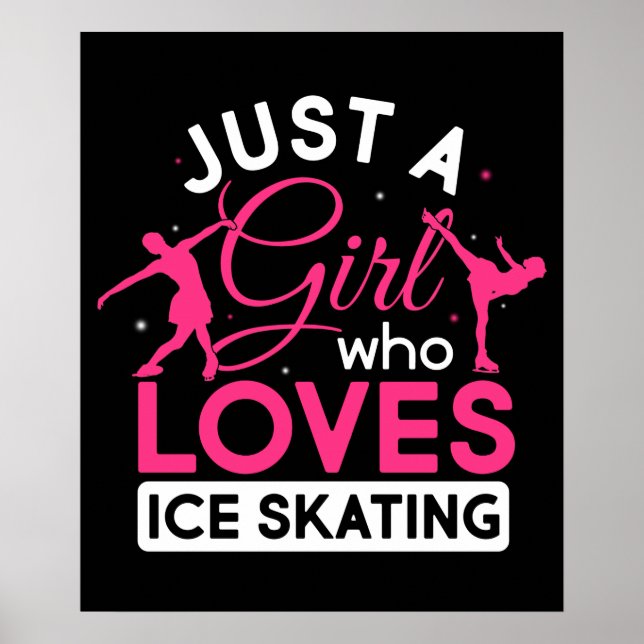 Poster Just a Girl Who Loves Ice Skating Figure (Devant)