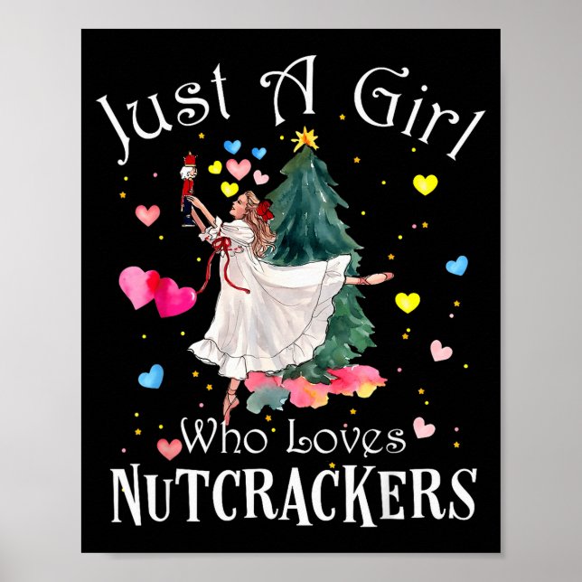 Poster Just A Girl Who Loves Nutcrackers Funny Ballet Chr (Devant)