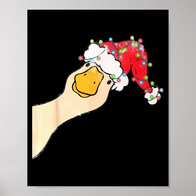 Poster Just A Jolly Goose Funny Silly Goose Santa Christm (Devant)