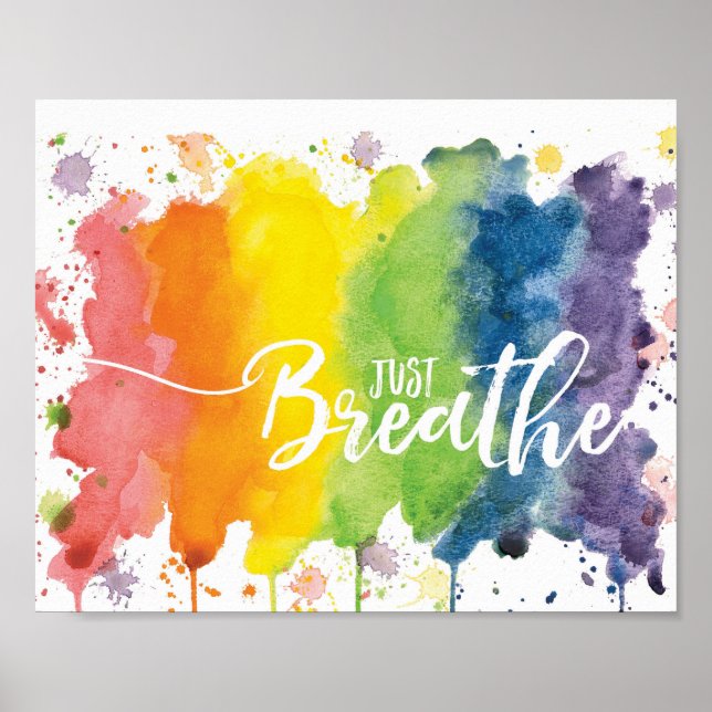 Poster Just Breathe - Arc-en-ciel (Devant)