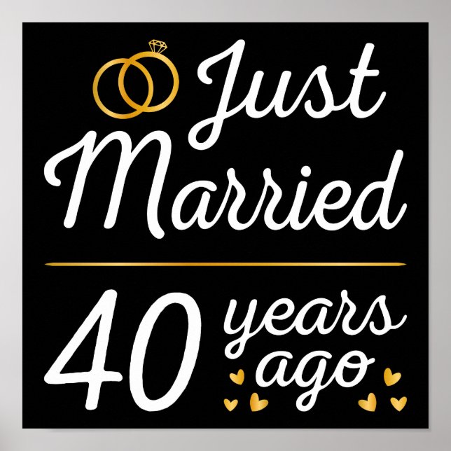 Poster Just Married 40 Years Ago II (Devant)