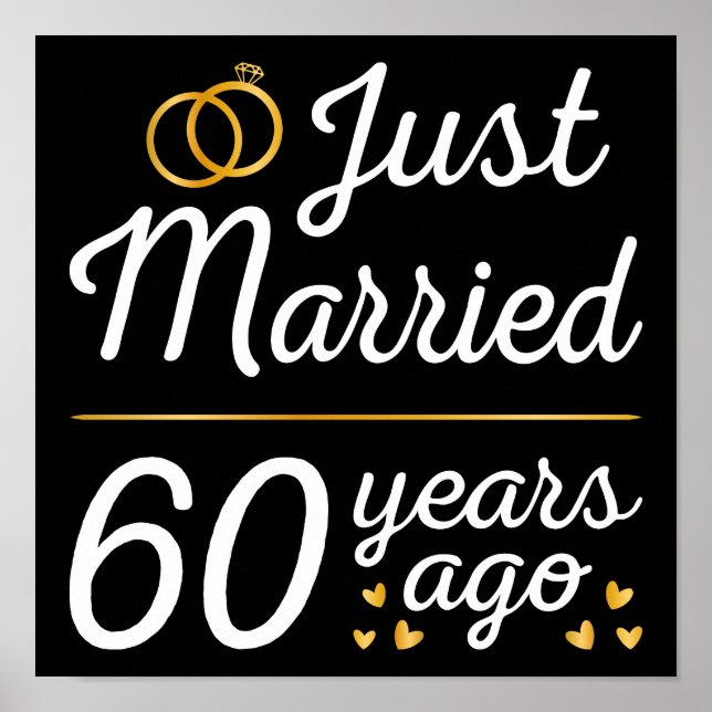 Poster Just Married 60 Years Ago II (Devant)