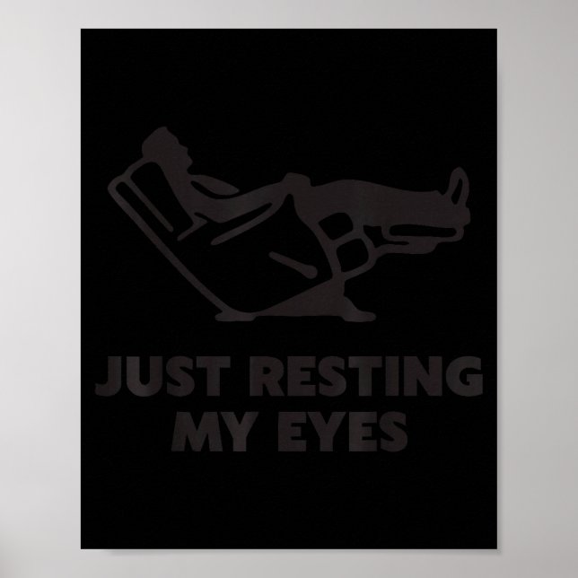 Poster Just Resting My Eyes, Funny Recliner, Funny Dad Fa (Devant)