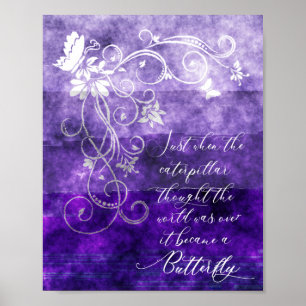 Poster Juste au moment où la Caterpillar pensait que le m