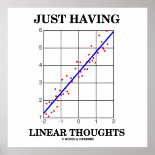 Poster Juste avoir des pensées linéaires Statistiques Rég