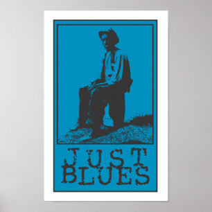 Poster Juste Bluesman de bleus