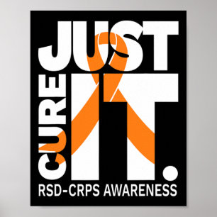 Poster Juste Cure Rsd Crps Sensibilisation Ruban Blanc Te