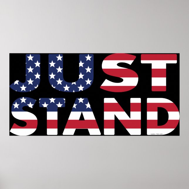 Poster Juste debout pour le drapeau américain (Devant)