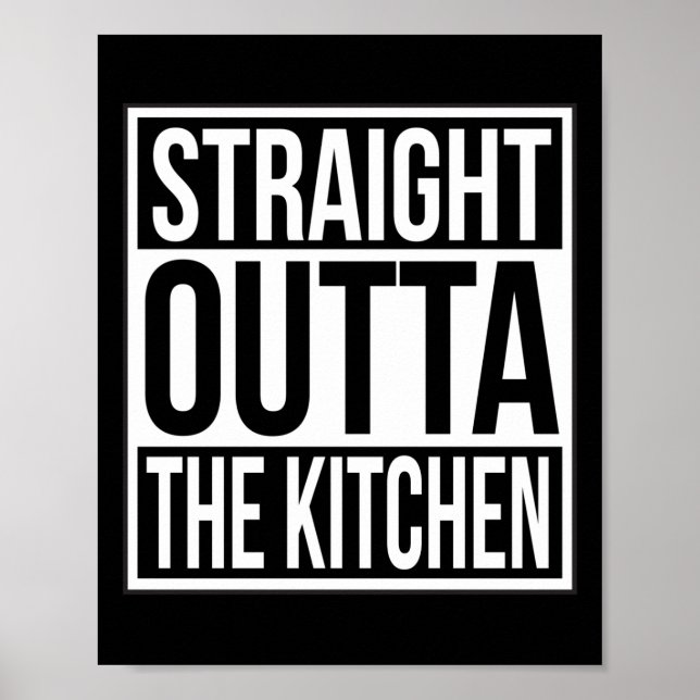 Poster Juste devant la cuisine Drôle Foodie Drôle Dit (Devant)