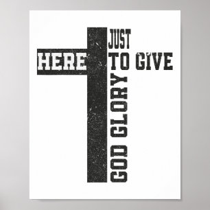 Poster Juste Ici Pour Donner À Dieu Gloire Mignonne Hallo