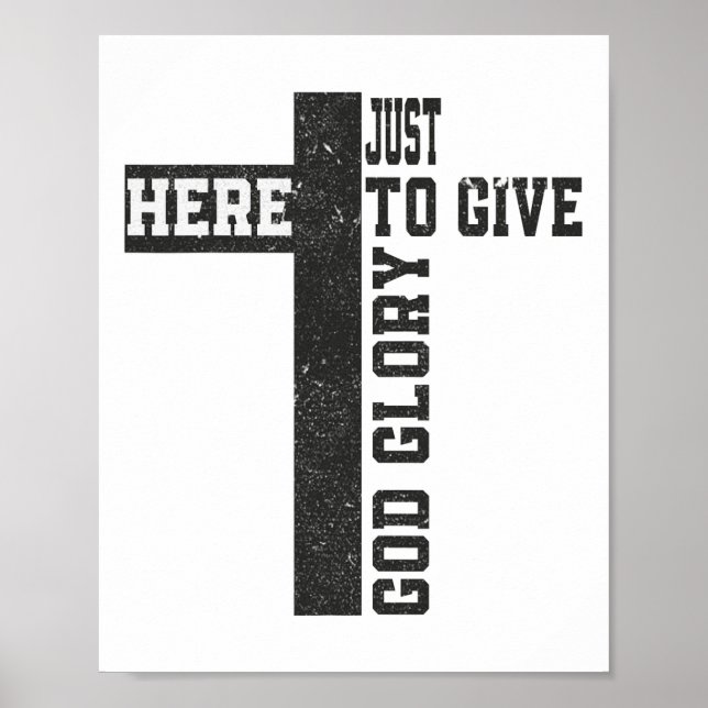 Poster Juste Ici Pour Donner À Dieu Gloire Mignonne Hallo (Devant)