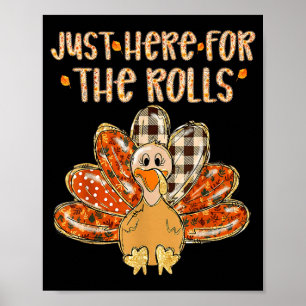 Poster Juste ici pour la dinde de Thanksgiving de la fami