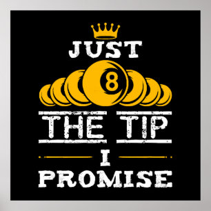 Poster Juste la pointe, je promets Billard