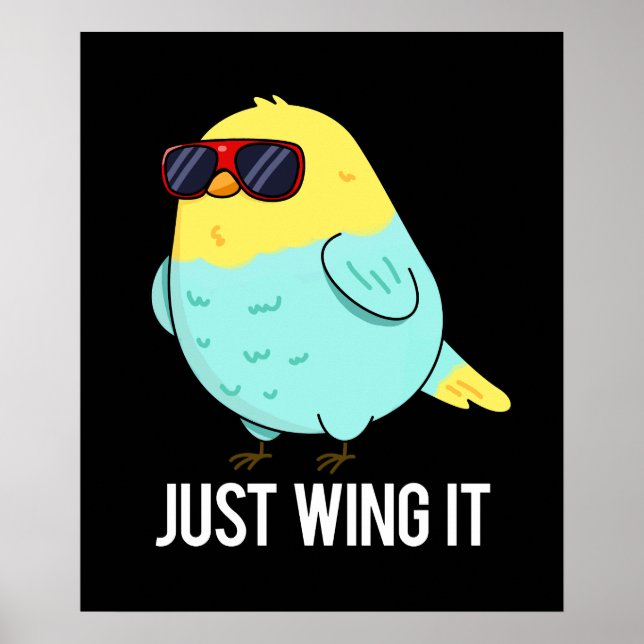 Poster Juste l'aile il drôle jeu d'oiseaux Dark BG (Devant)