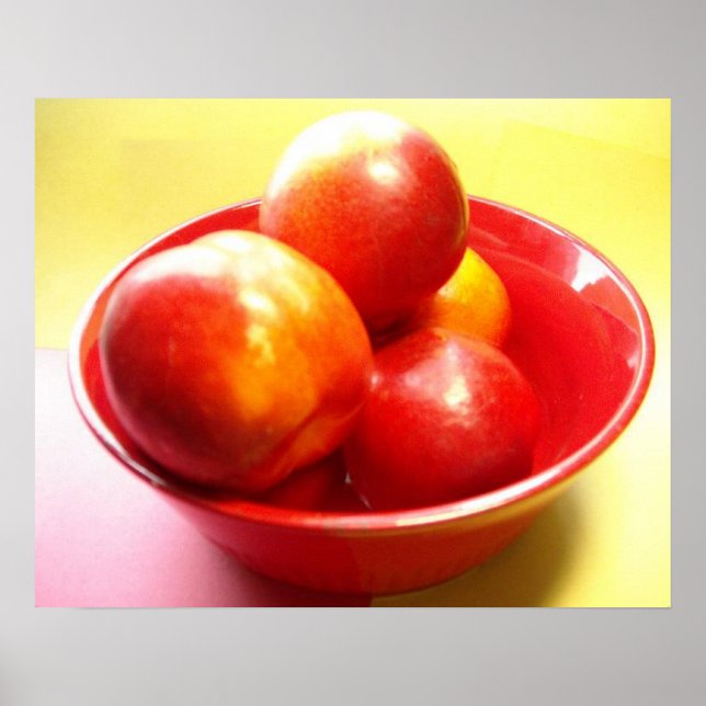 Poster Juste Nectarines/Fruits (Devant)