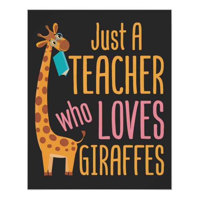 Poster Juste un enseignant qui aime les girafes (Devant)