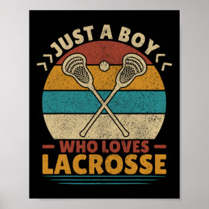 Poster Juste Un Garçon Qui Aime Lacrosse Joueur Lax Amate