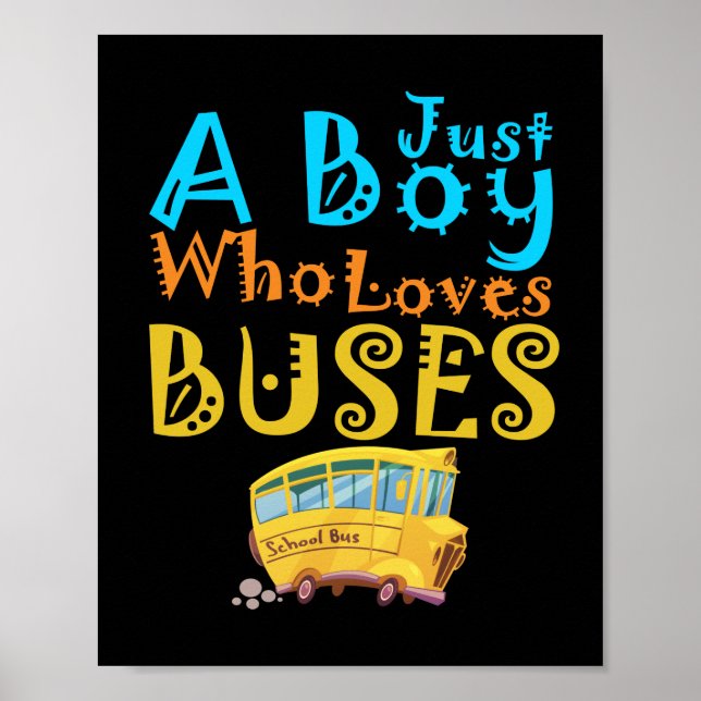 Poster Juste Un Garçon Qui Aime L'École Bus Les Amateurs  (Devant)