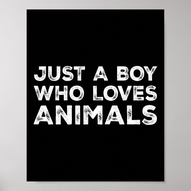 Poster Juste un garçon qui aime les animaux (Devant)