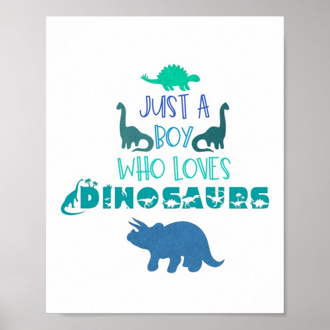 Poster Juste un garçon qui aime les dinosaures (Devant)