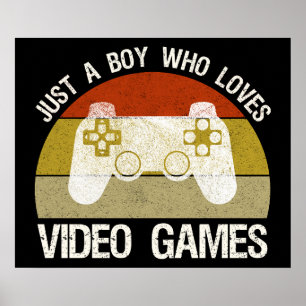 Poster Juste Un Garçon Qui Aime Les Jeux Vidéo